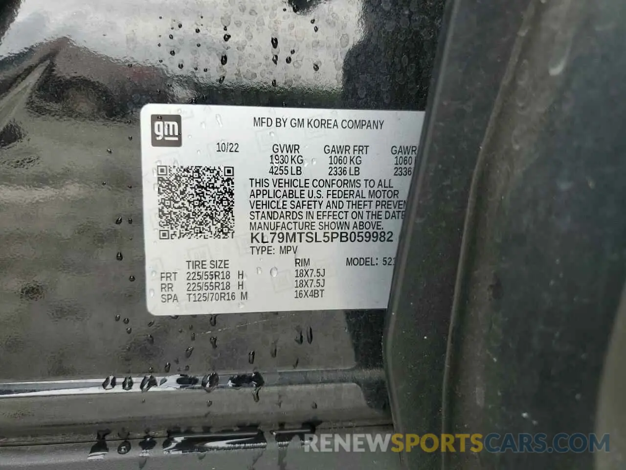 13 fotografías del automóvil dañado KL79MTSL5PB059982 CHEVROLET TRAILBLZR 2023