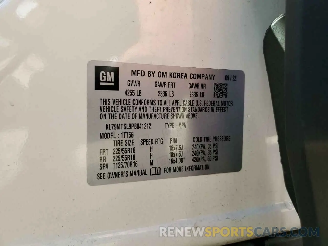 14 fotografías del automóvil dañado KL79MTSL9PB041212 CHEVROLET TRAILBLZR 2023