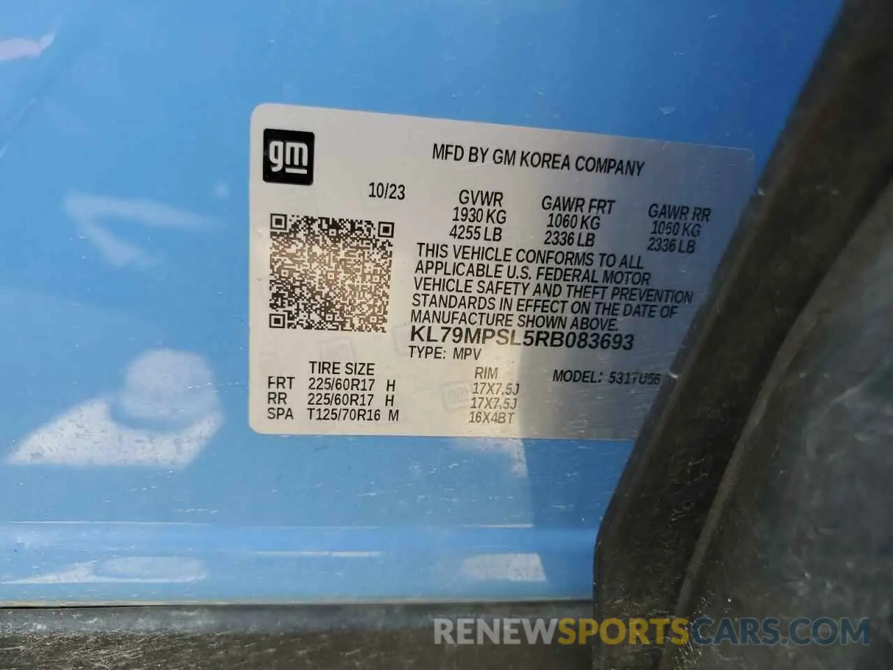 13 fotografías del automóvil dañado KL79MPSL5RB083693 CHEVROLET TRAILBLZR 2024