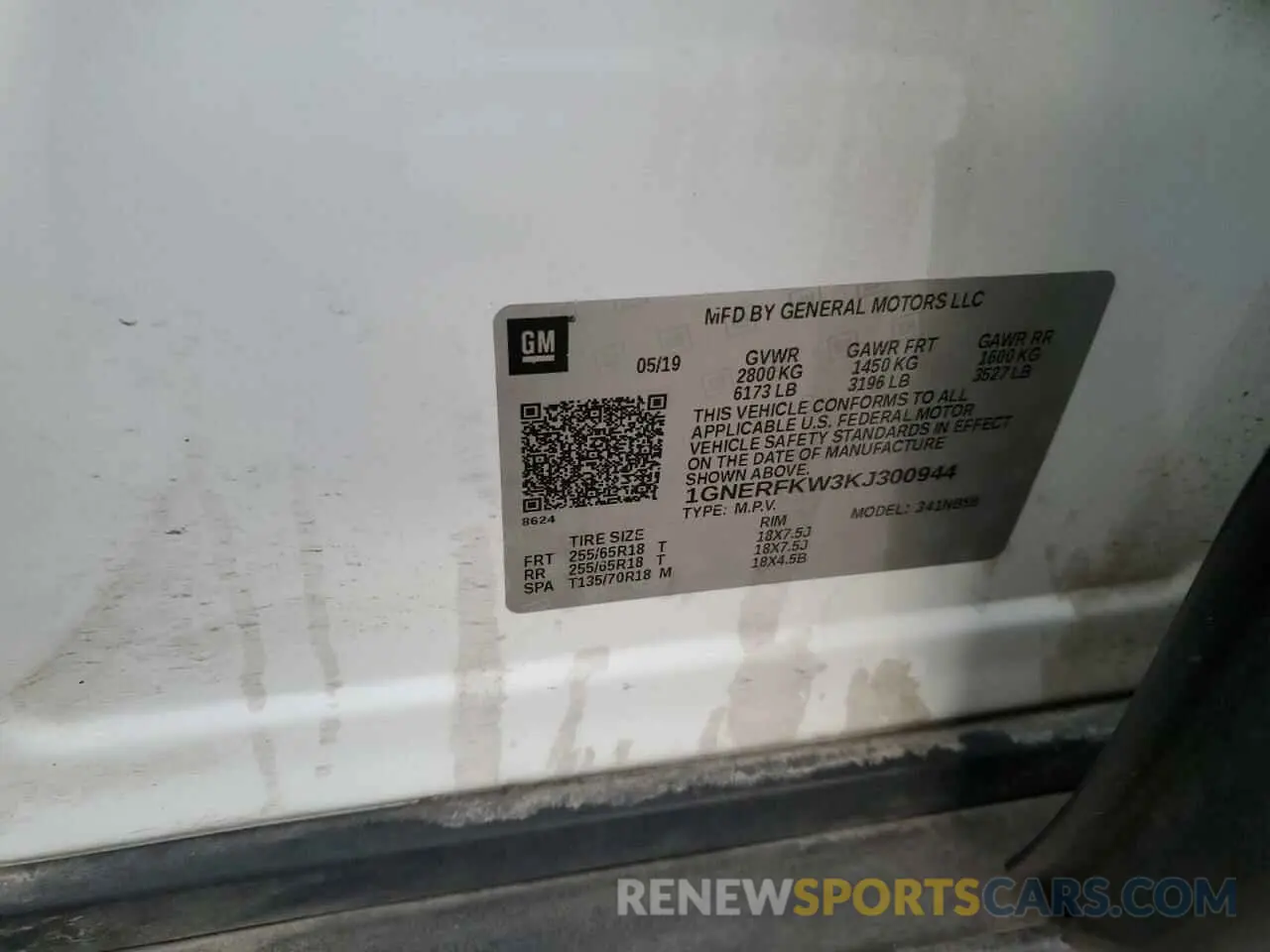14 fotografías del automóvil dañado 1GNERFKW3KJ300944 CHEVROLET TRAVERSE 2019
