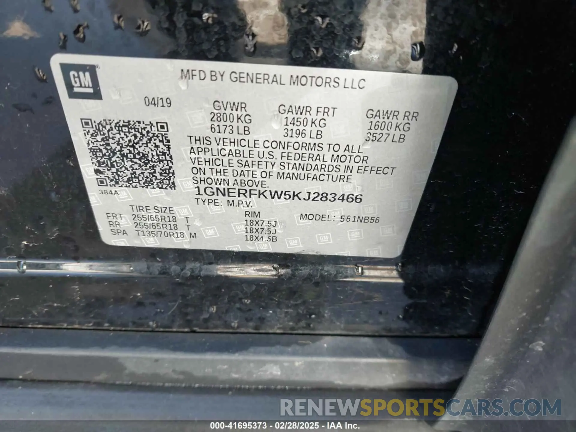 9 fotografías del automóvil dañado 1GNERFKW5KJ283466 CHEVROLET TRAVERSE 2019