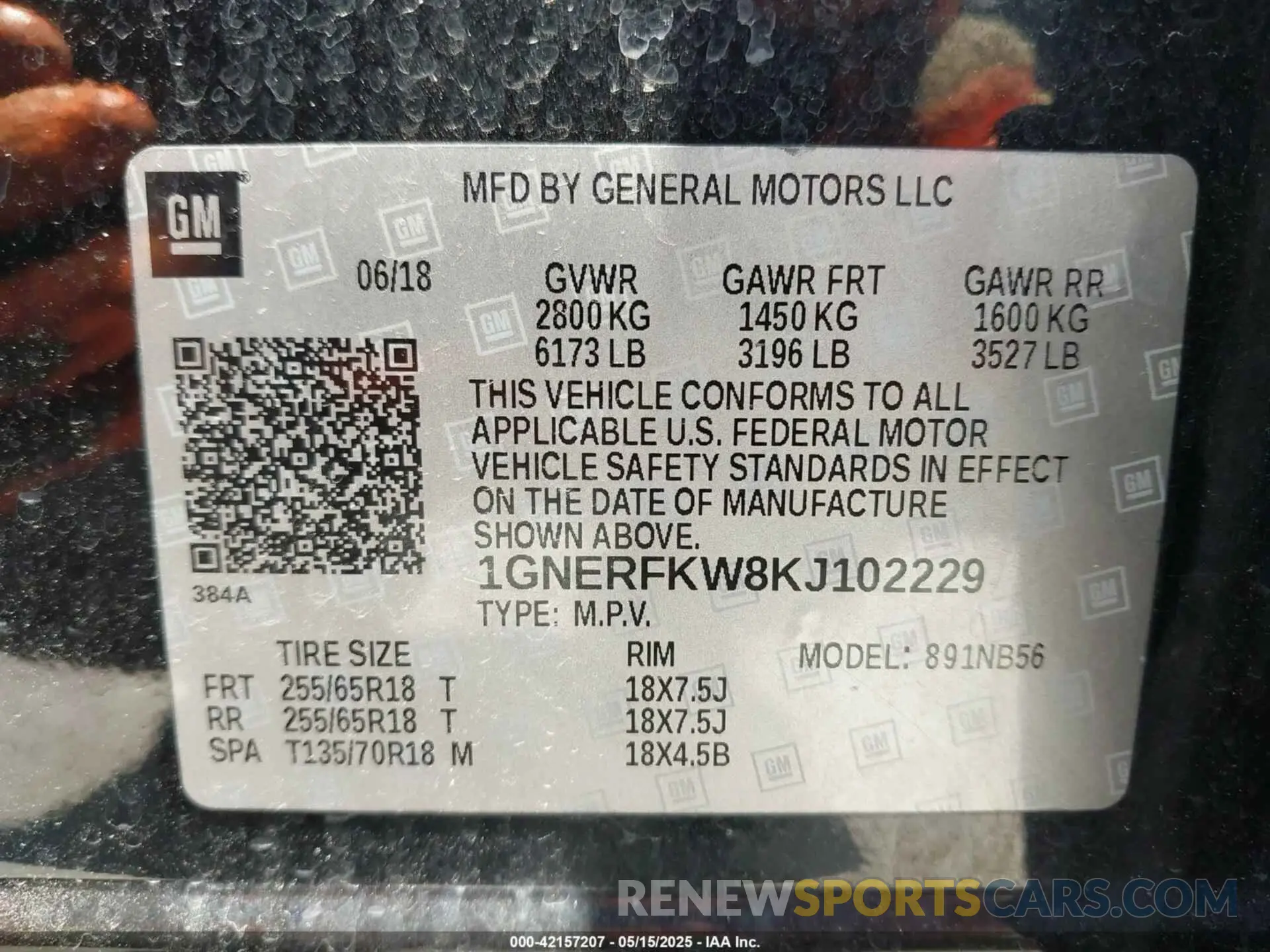 9 fotografías del automóvil dañado 1GNERFKW8KJ102229 CHEVROLET TRAVERSE 2019