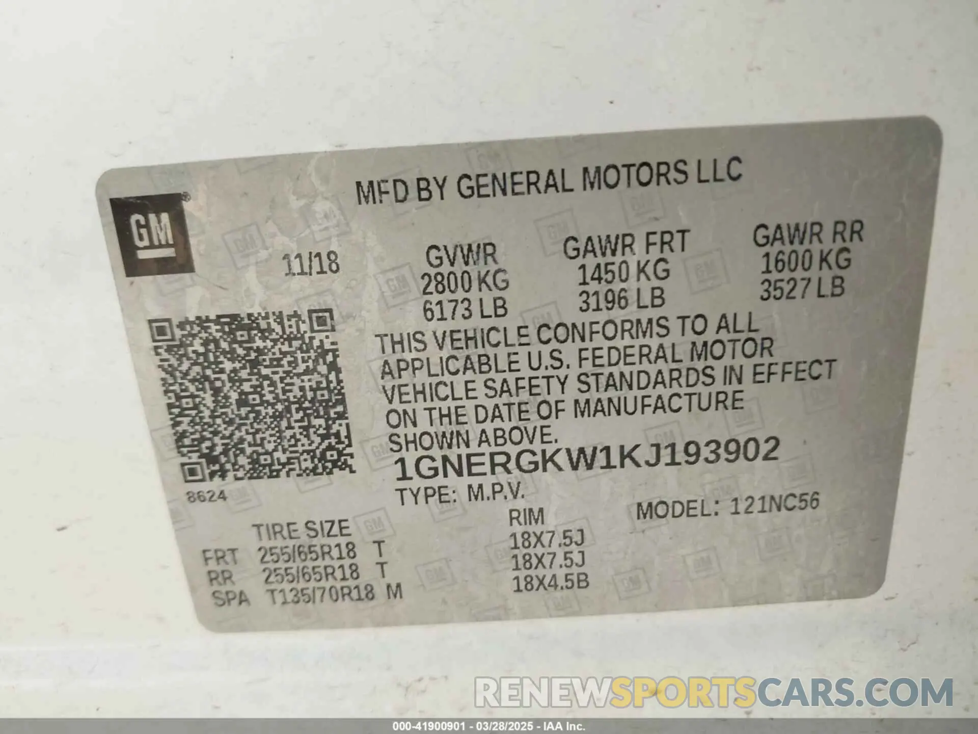 9 fotografías del automóvil dañado 1GNERGKW1KJ193902 CHEVROLET TRAVERSE 2019