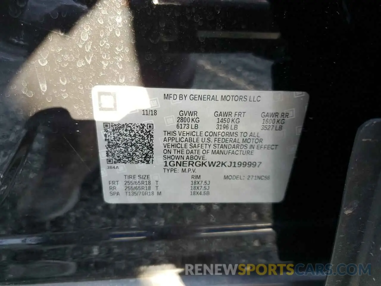 13 fotografías del automóvil dañado 1GNERGKW2KJ199997 CHEVROLET TRAVERSE 2019