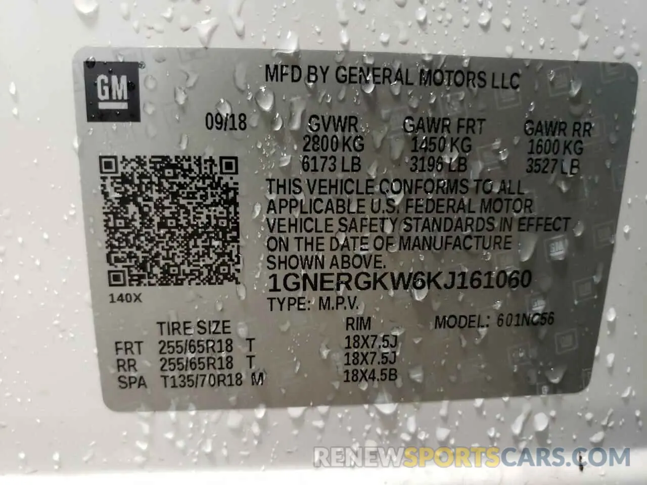 13 fotografías del automóvil dañado 1GNERGKW6KJ161060 CHEVROLET TRAVERSE 2019