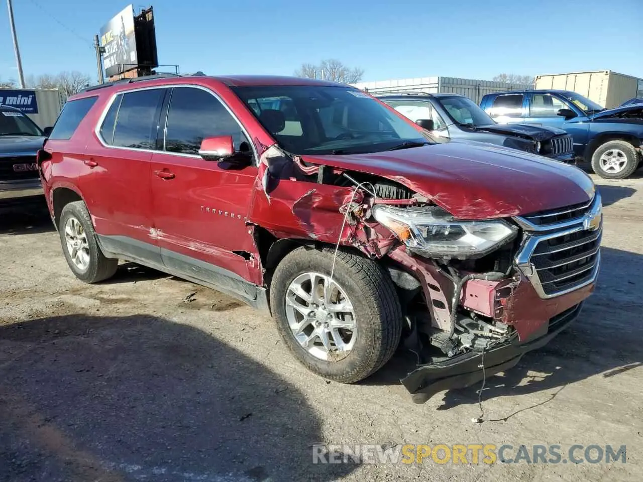 4 fotografías del automóvil dañado 1GNERGKW9KJ143328 CHEVROLET TRAVERSE 2019