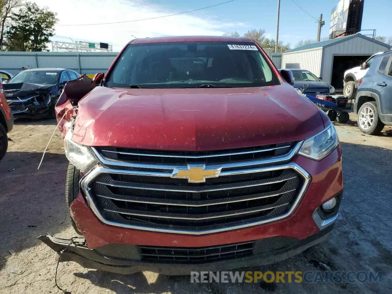 5 fotografías del automóvil dañado 1GNERGKW9KJ143328 CHEVROLET TRAVERSE 2019