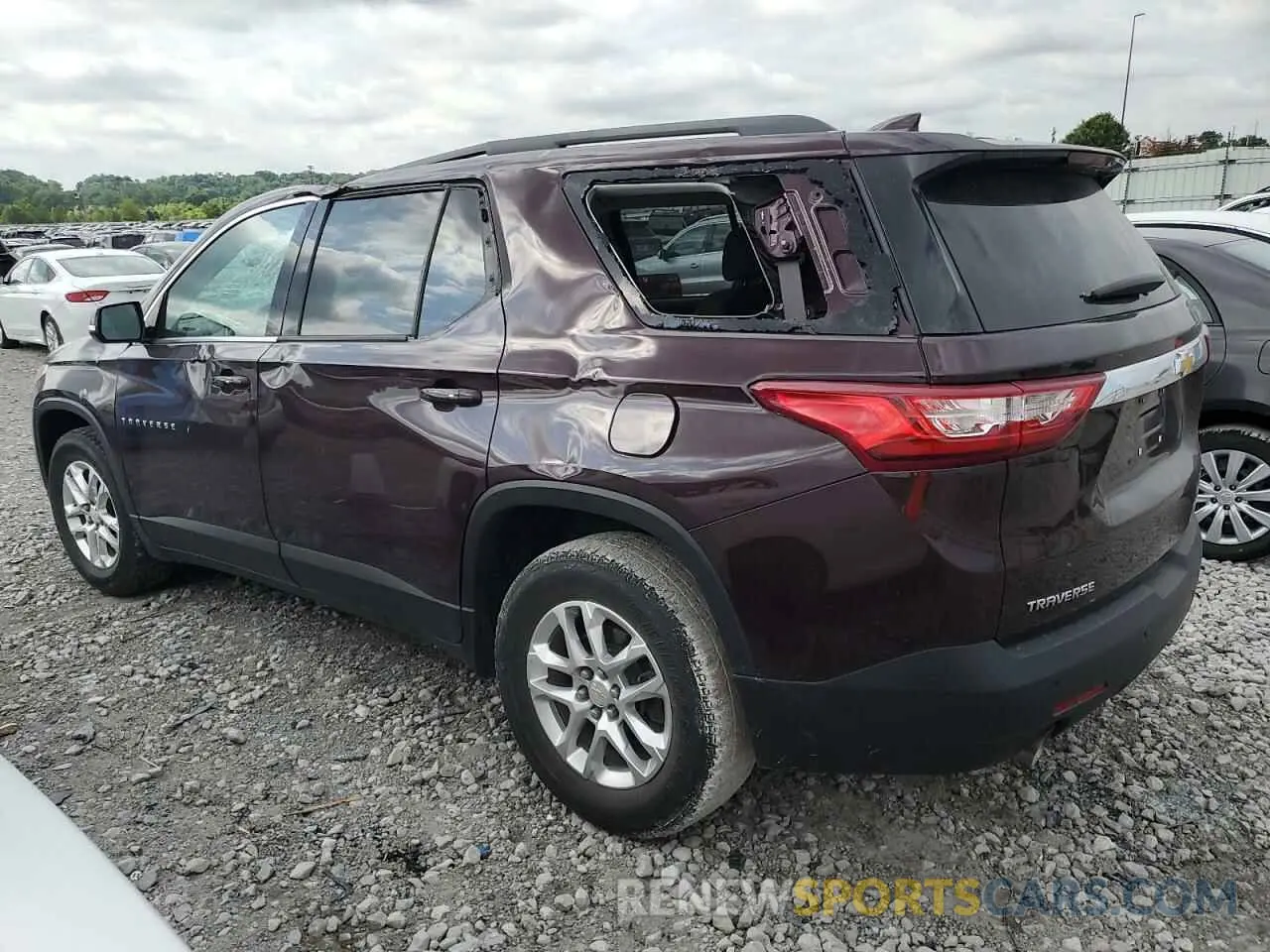 2 fotografías del automóvil dañado 1GNERGKW9KJ201891 CHEVROLET TRAVERSE 2019