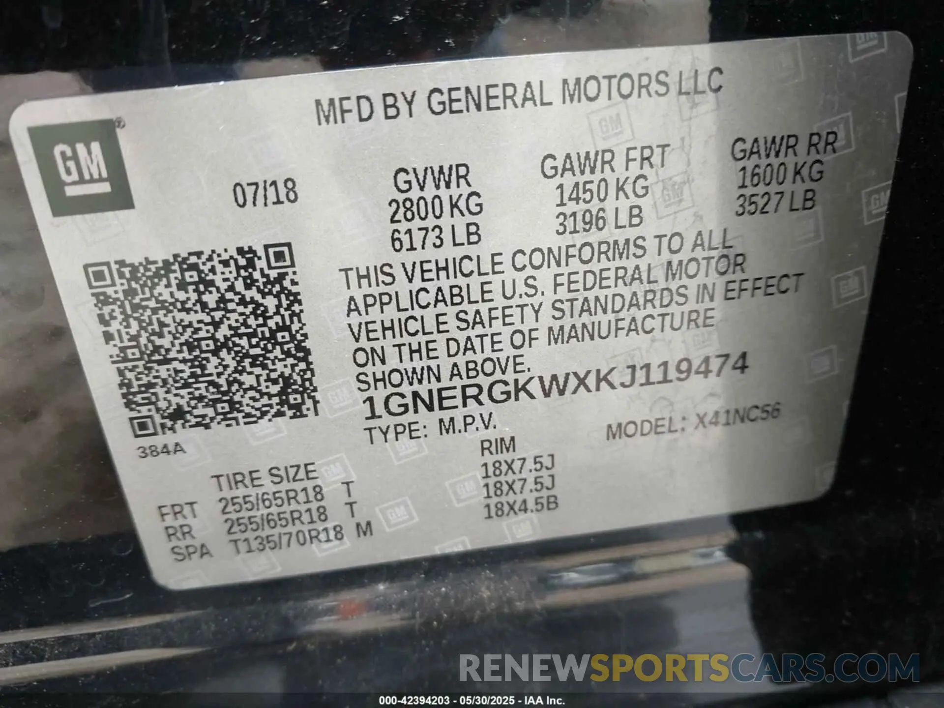 9 fotografías del automóvil dañado 1GNERGKWXKJ119474 CHEVROLET TRAVERSE 2019