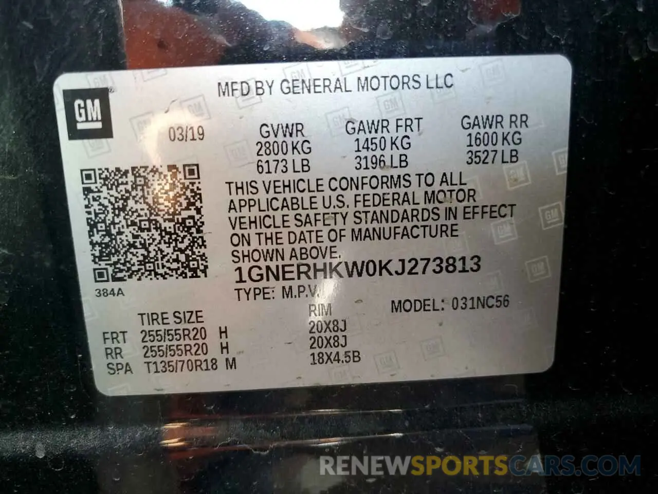 13 fotografías del automóvil dañado 1GNERHKW0KJ273813 CHEVROLET TRAVERSE 2019