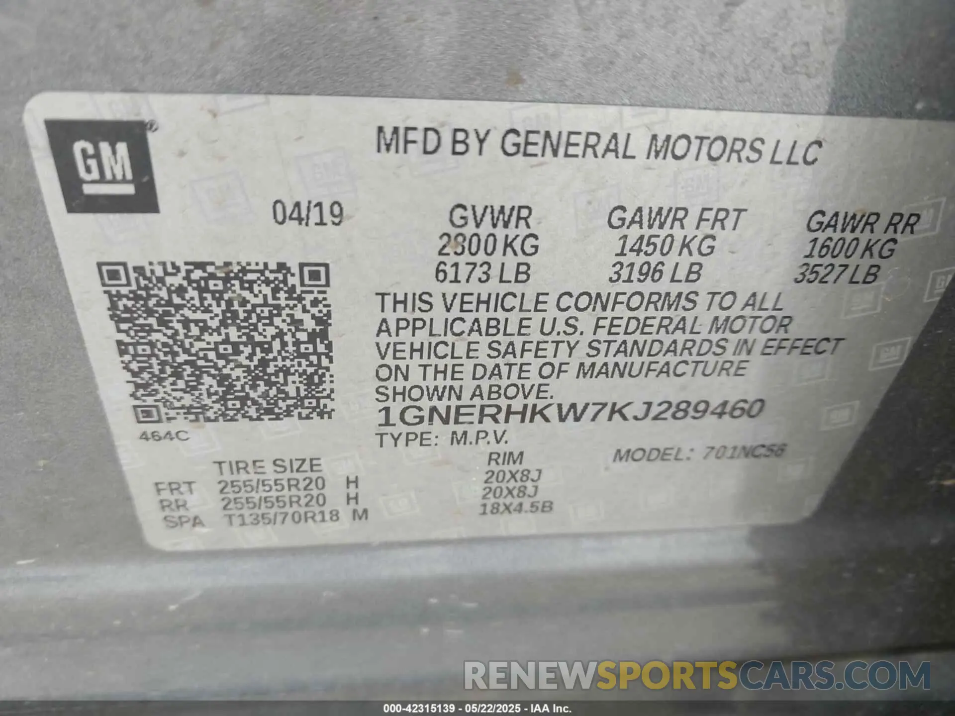 9 fotografías del automóvil dañado 1GNERHKW7KJ289460 CHEVROLET TRAVERSE 2019