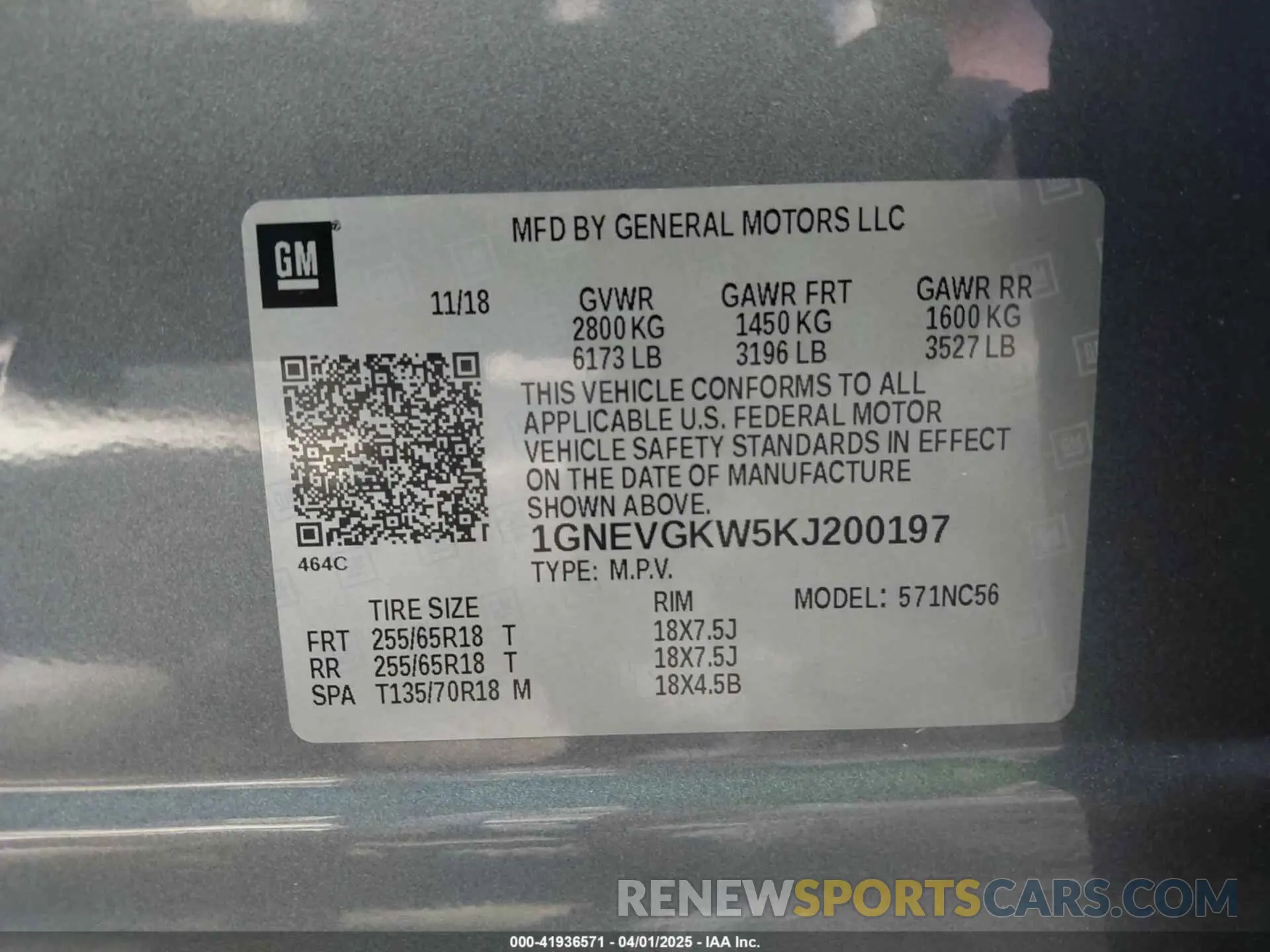 9 fotografías del automóvil dañado 1GNEVGKW5KJ200197 CHEVROLET TRAVERSE 2019