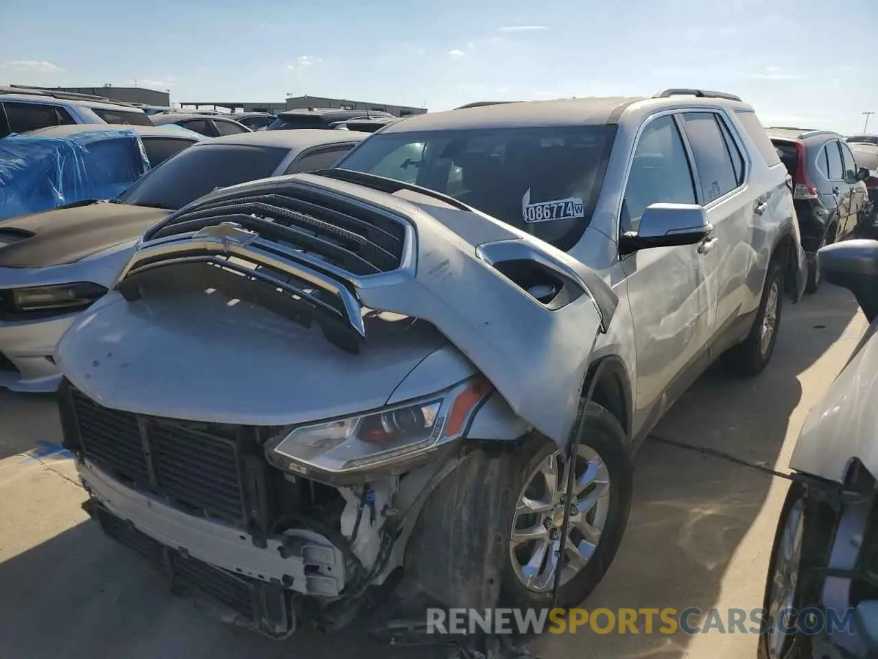 1 fotografías del automóvil dañado 1GNEVMKW7KJ237766 CHEVROLET TRAVERSE 2019