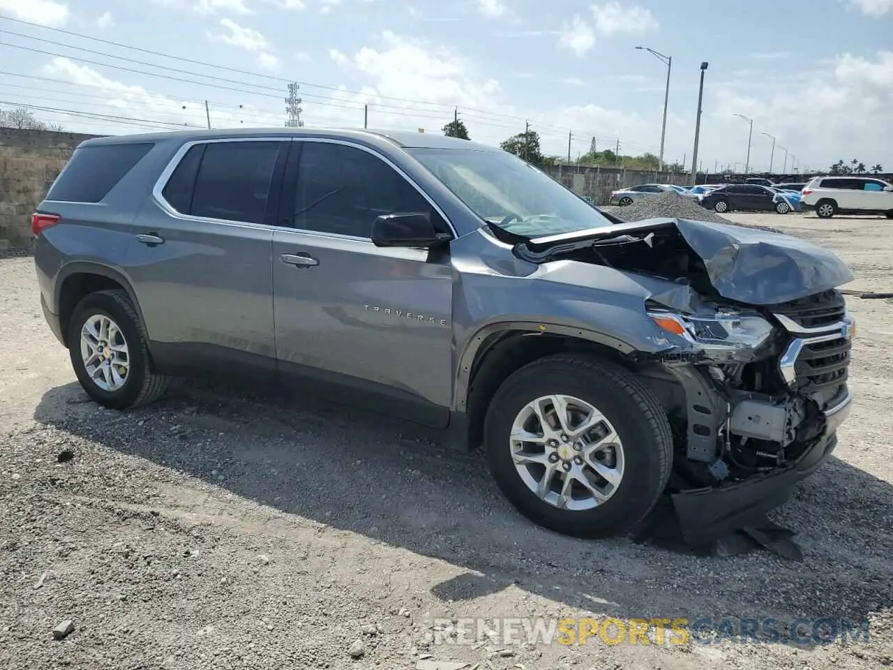 4 fotografías del automóvil dañado 1GNERFKW2LJ314626 CHEVROLET TRAVERSE 2020