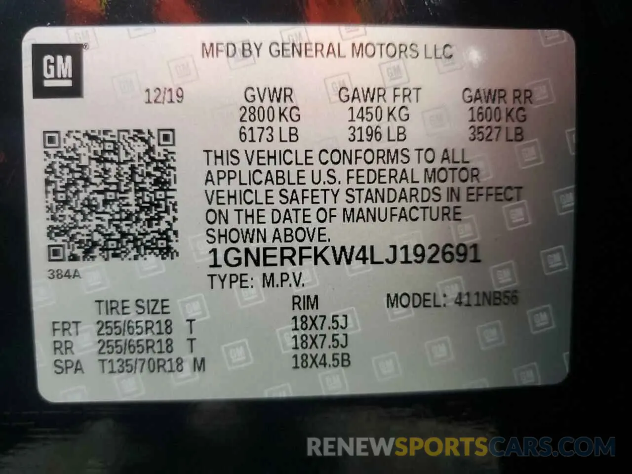 13 fotografías del automóvil dañado 1GNERFKW4LJ192691 CHEVROLET TRAVERSE 2020