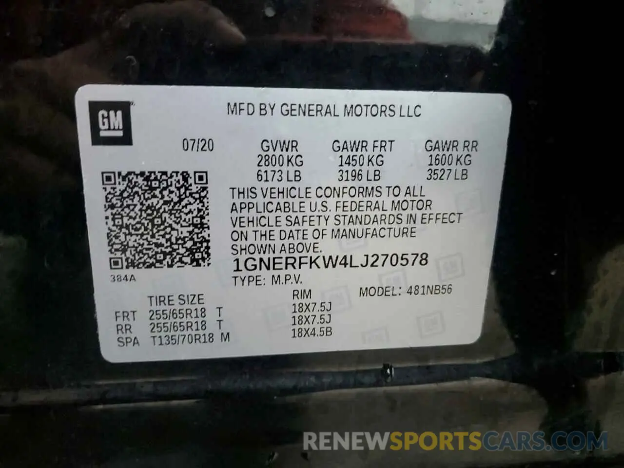 13 fotografías del automóvil dañado 1GNERFKW4LJ270578 CHEVROLET TRAVERSE 2020