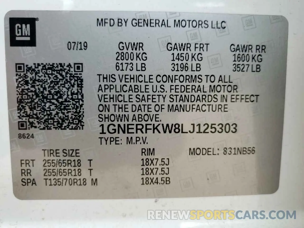 13 fotografías del automóvil dañado 1GNERFKW8LJ125303 CHEVROLET TRAVERSE 2020
