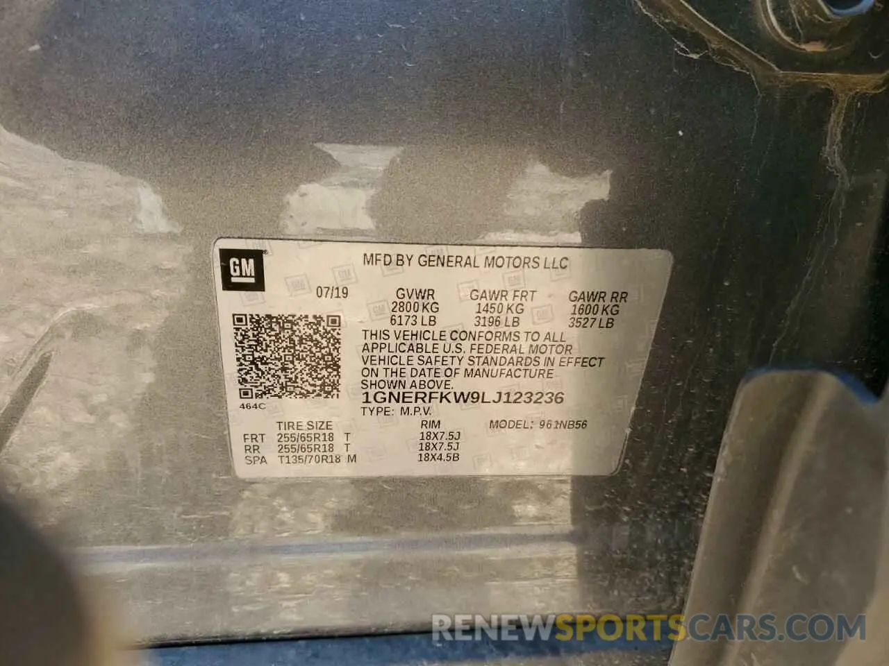 13 fotografías del automóvil dañado 1GNERFKW9LJ123236 CHEVROLET TRAVERSE 2020