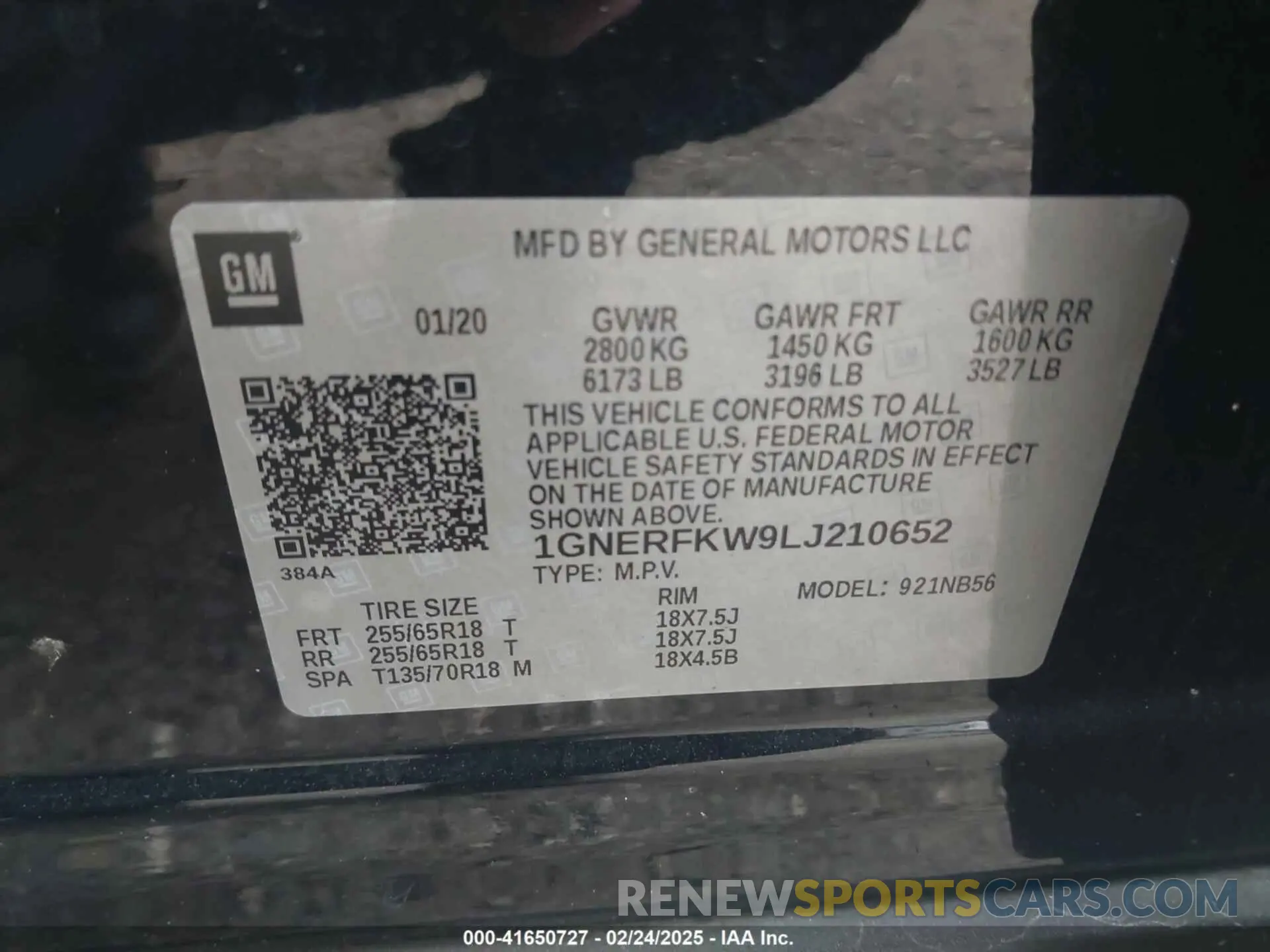 9 fotografías del automóvil dañado 1GNERFKW9LJ210652 CHEVROLET TRAVERSE 2020