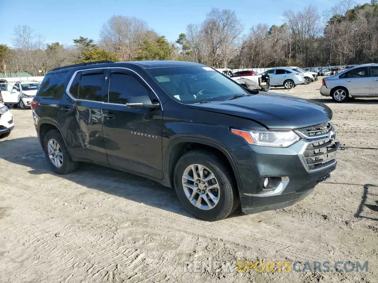 4 fotografías del automóvil dañado 1GNERGKW2LJ113380 CHEVROLET TRAVERSE 2020