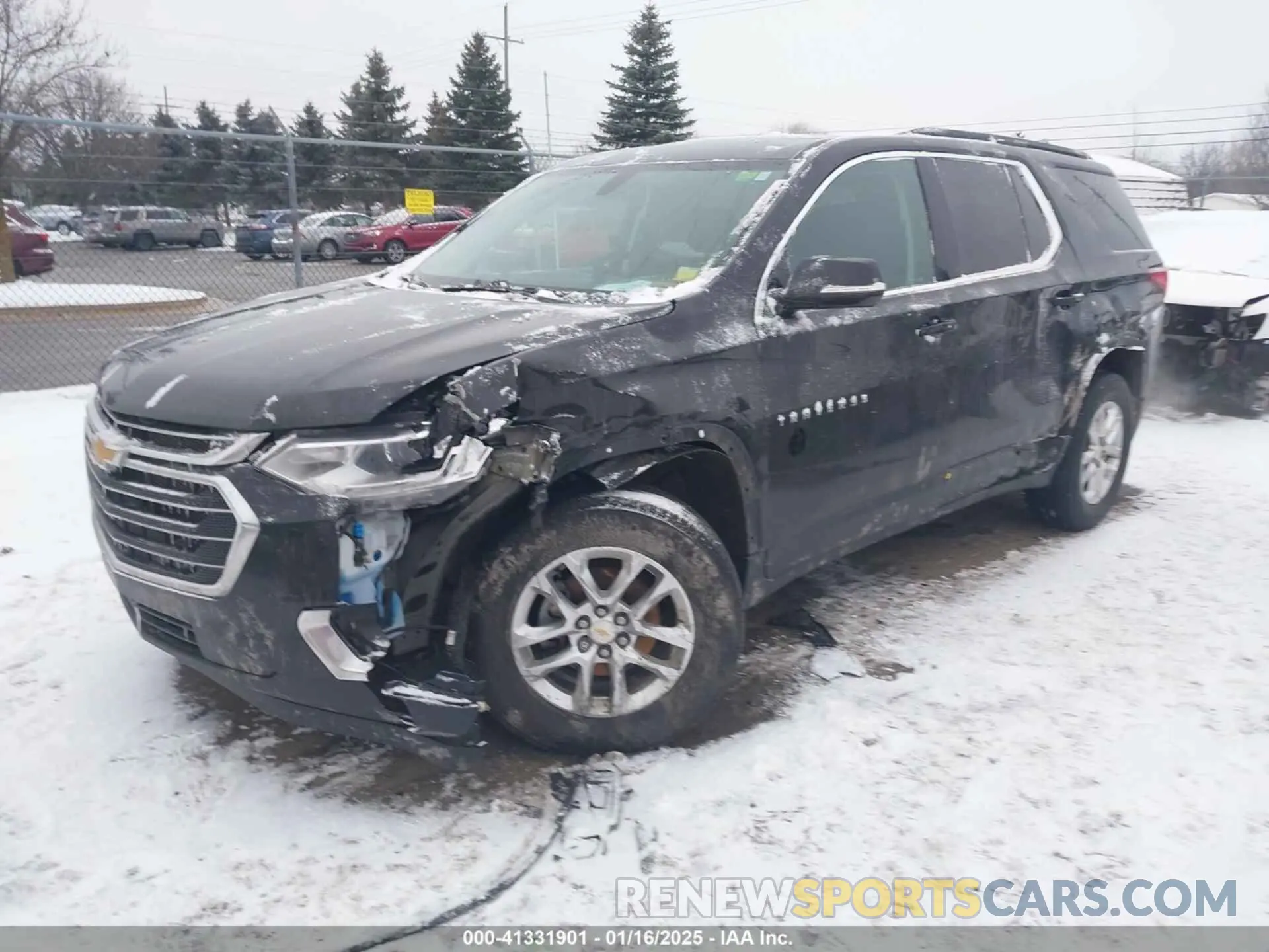 2 fotografías del automóvil dañado 1GNERGKWXLJ222332 CHEVROLET TRAVERSE 2020