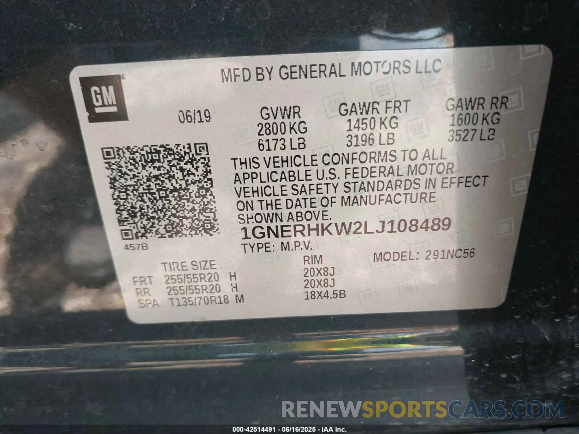 9 fotografías del automóvil dañado 1GNERHKW2LJ108489 CHEVROLET TRAVERSE 2020