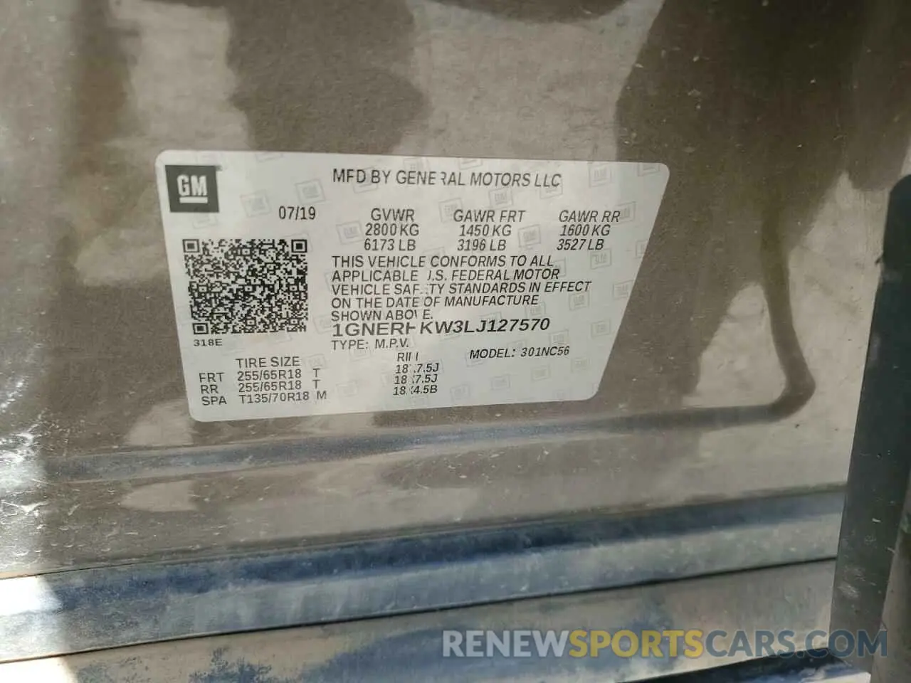 12 fotografías del automóvil dañado 1GNERHKW3LJ127570 CHEVROLET TRAVERSE 2020