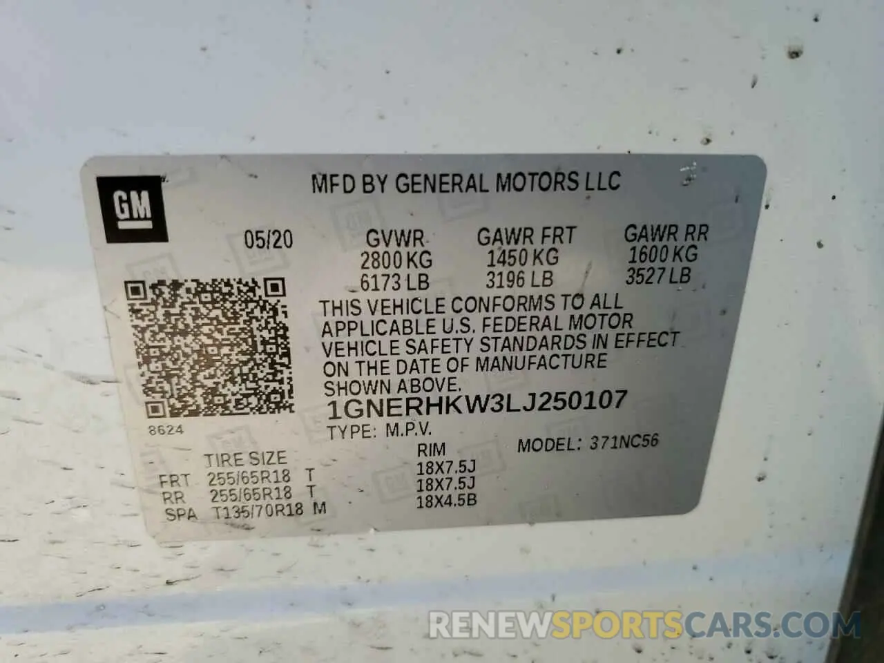 13 fotografías del automóvil dañado 1GNERHKW3LJ250107 CHEVROLET TRAVERSE 2020