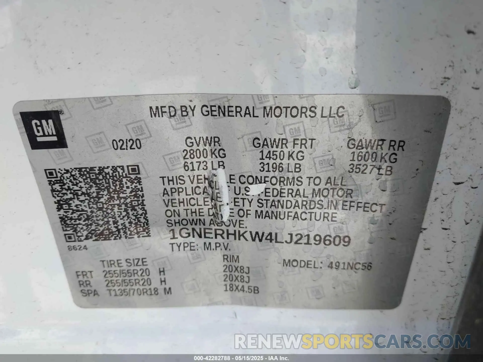 9 fotografías del automóvil dañado 1GNERHKW4LJ219609 CHEVROLET TRAVERSE 2020