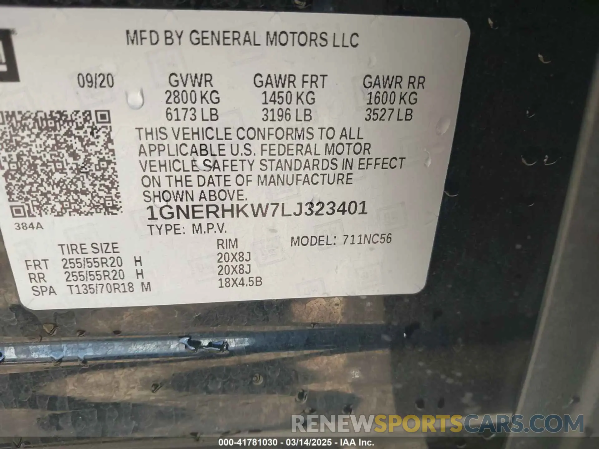 9 fotografías del automóvil dañado 1GNERHKW7LJ323401 CHEVROLET TRAVERSE 2020