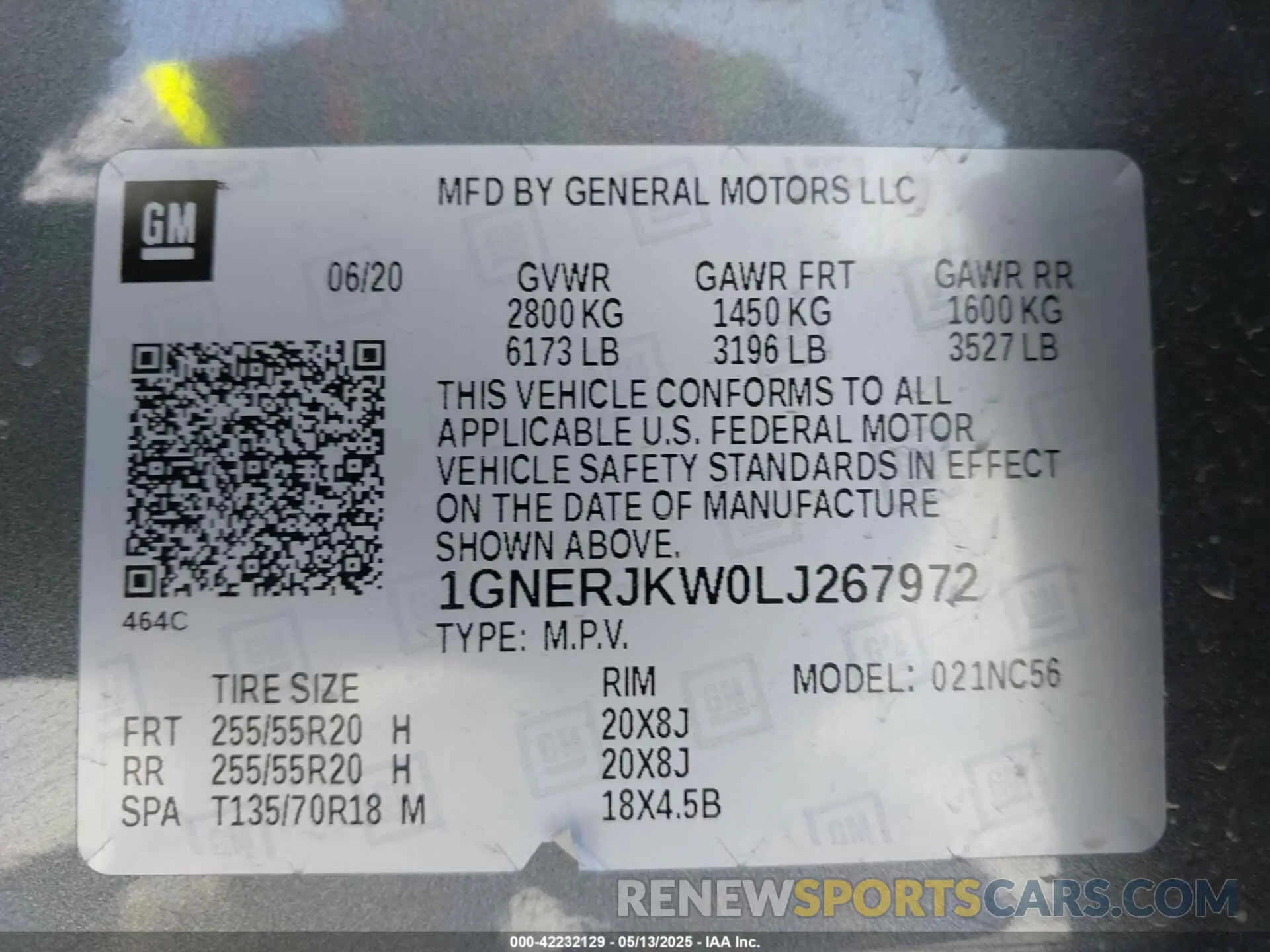 9 fotografías del automóvil dañado 1GNERJKW0LJ267972 CHEVROLET TRAVERSE 2020