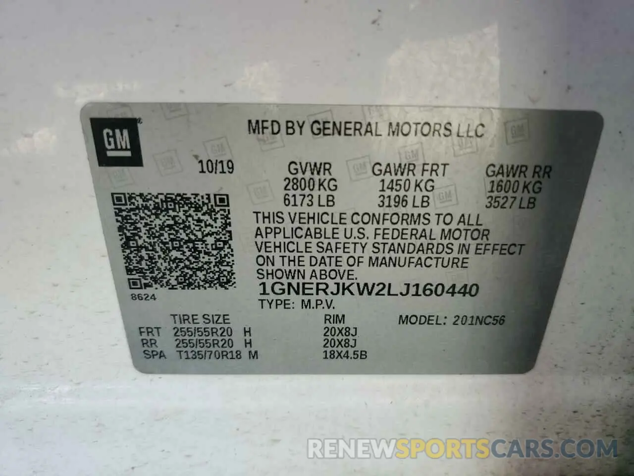 13 fotografías del automóvil dañado 1GNERJKW2LJ160440 CHEVROLET TRAVERSE 2020