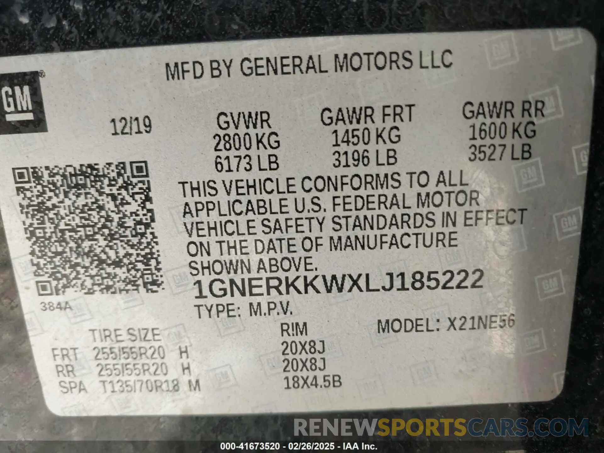 9 fotografías del automóvil dañado 1GNERKKWXLJ185222 CHEVROLET TRAVERSE 2020