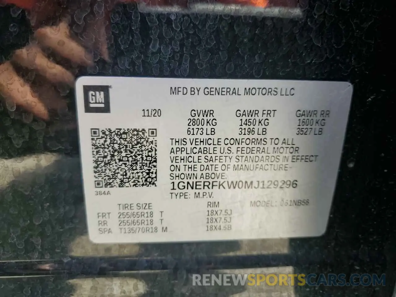 13 fotografías del automóvil dañado 1GNERFKW0MJ129296 CHEVROLET TRAVERSE 2021