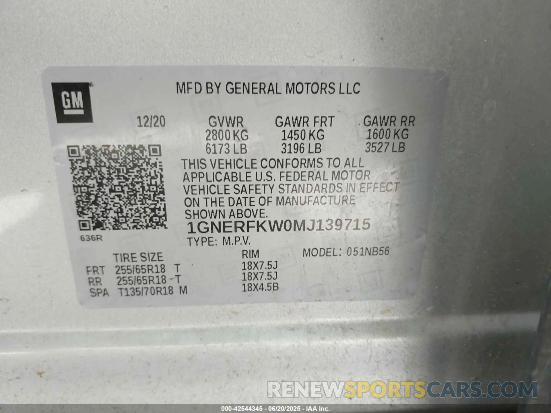 9 fotografías del automóvil dañado 1GNERFKW0MJ139715 CHEVROLET TRAVERSE 2021