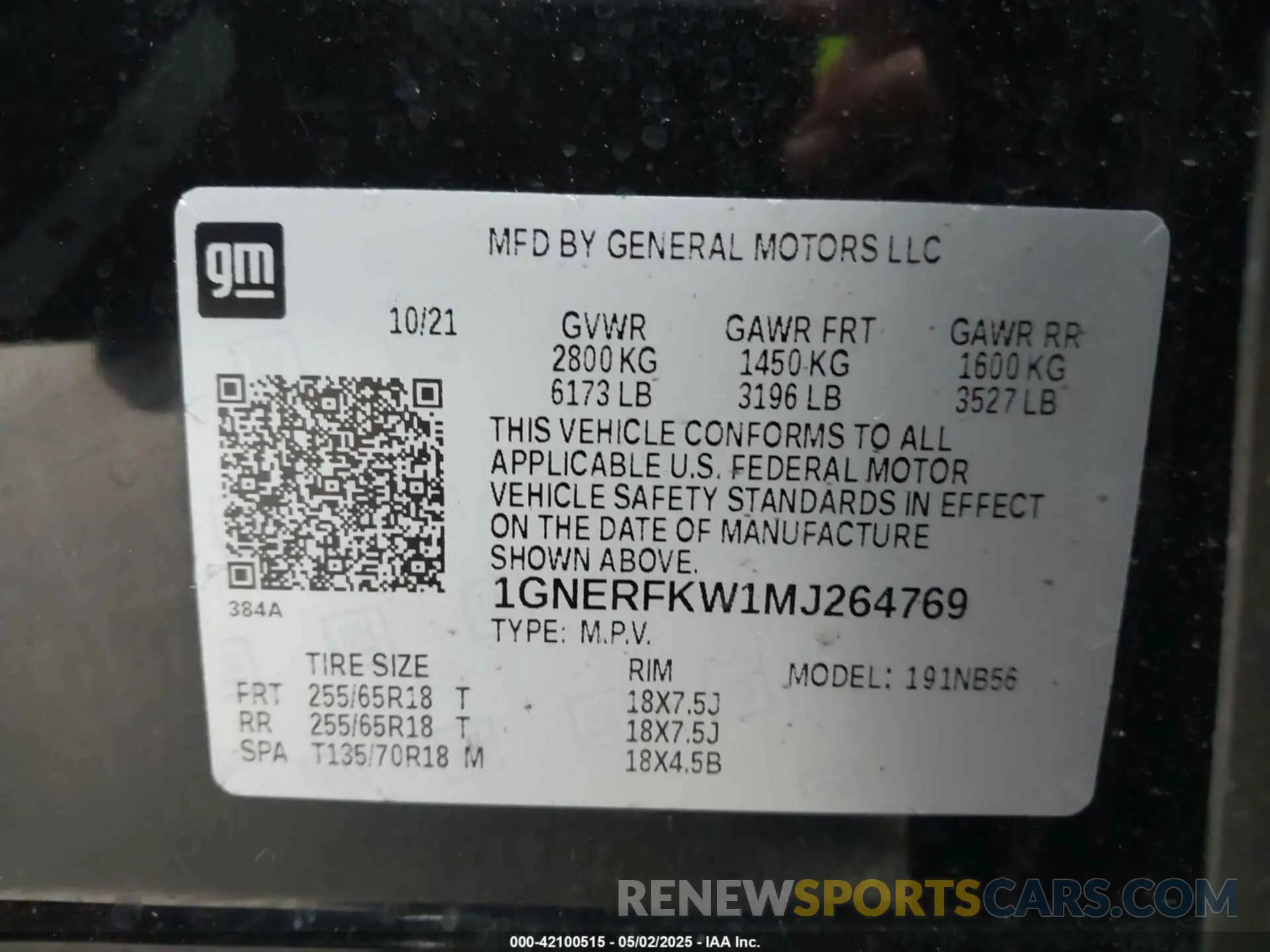 9 fotografías del automóvil dañado 1GNERFKW1MJ264769 CHEVROLET TRAVERSE 2021