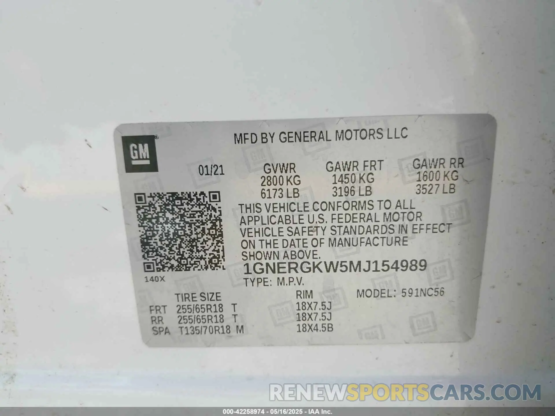 9 fotografías del automóvil dañado 1GNERGKW5MJ154989 CHEVROLET TRAVERSE 2021
