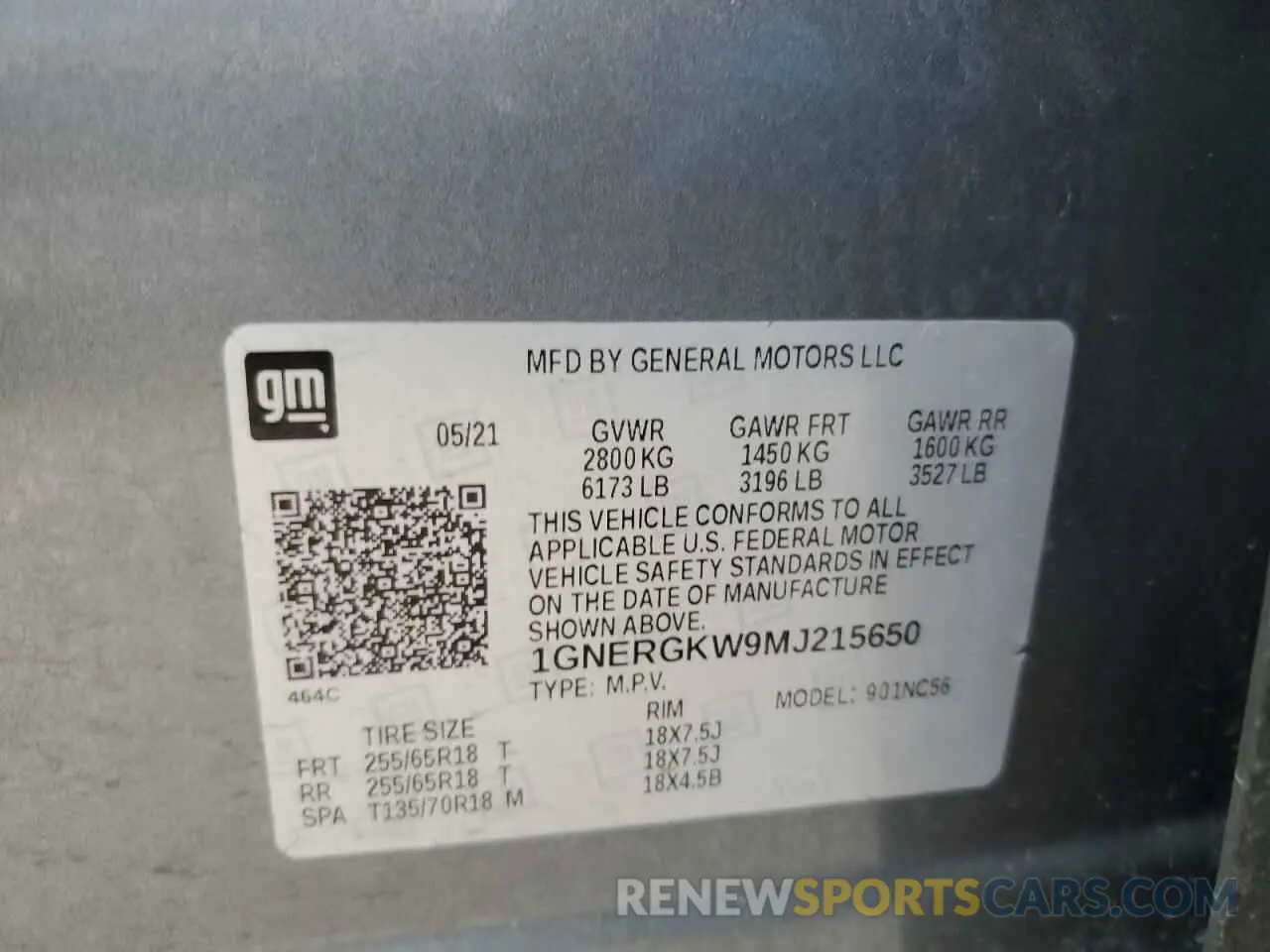 13 fotografías del automóvil dañado 1GNERGKW9MJ215650 CHEVROLET TRAVERSE 2021