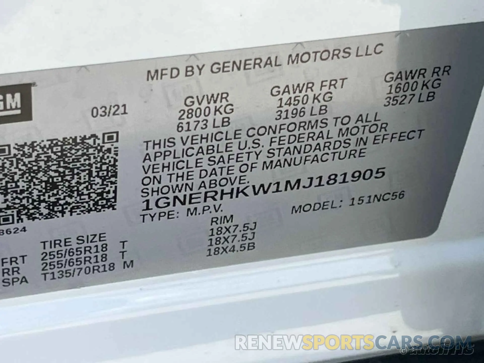 3 fotografías del automóvil dañado 1GNERHKW1MJ181905 CHEVROLET TRAVERSE 2021
