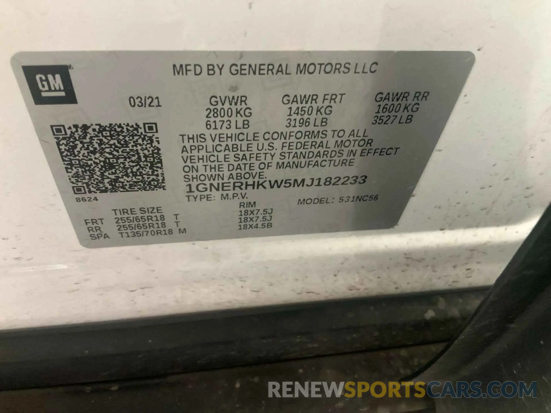 22 fotografías del automóvil dañado 1GNERHKW5MJ182233 CHEVROLET TRAVERSE 2021