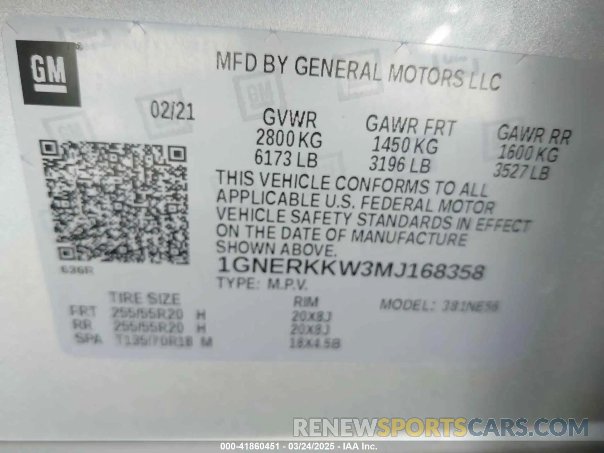 9 fotografías del automóvil dañado 1GNERKKW3MJ168358 CHEVROLET TRAVERSE 2021