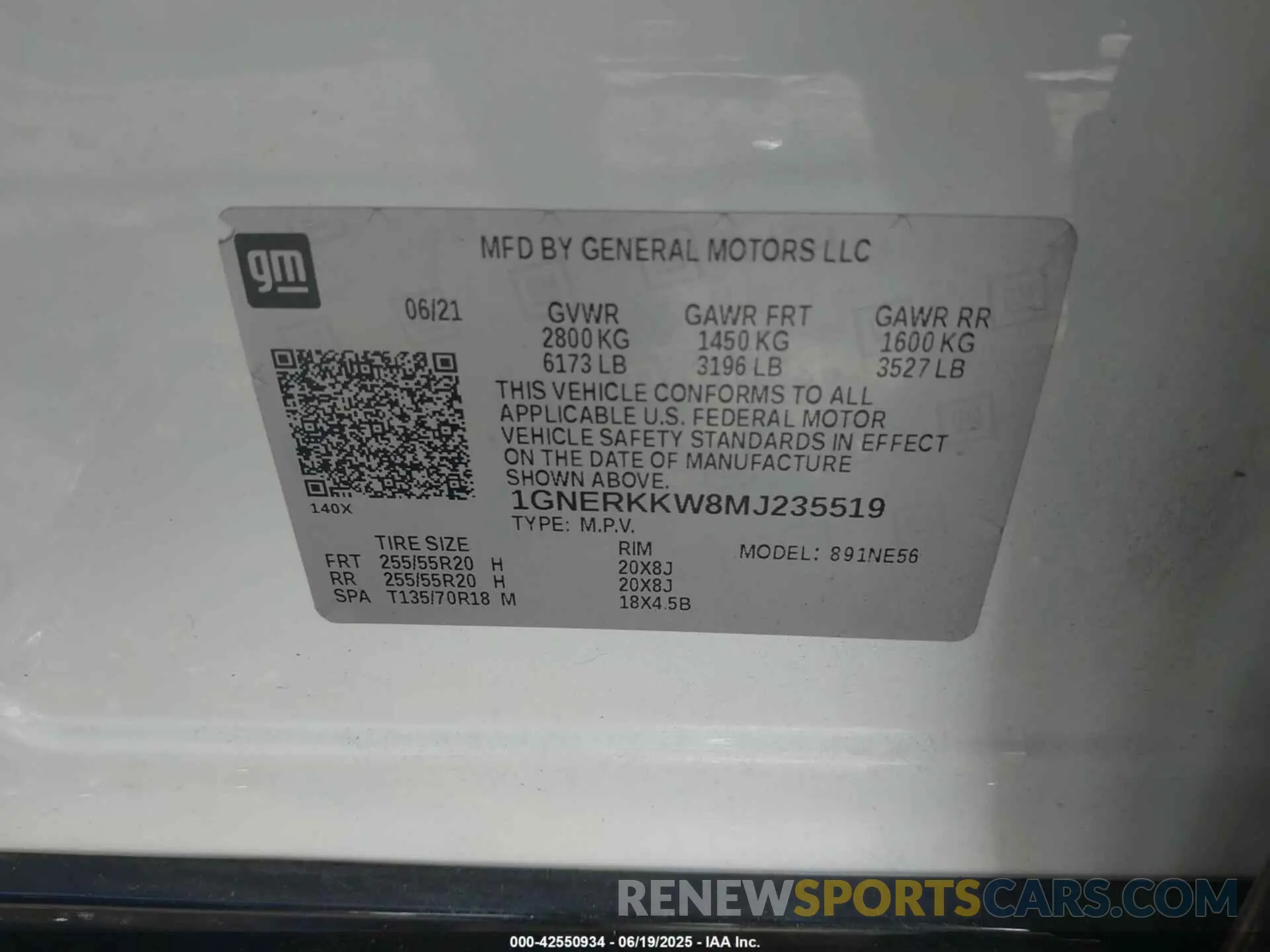 9 fotografías del automóvil dañado 1GNERKKW8MJ235519 CHEVROLET TRAVERSE 2021