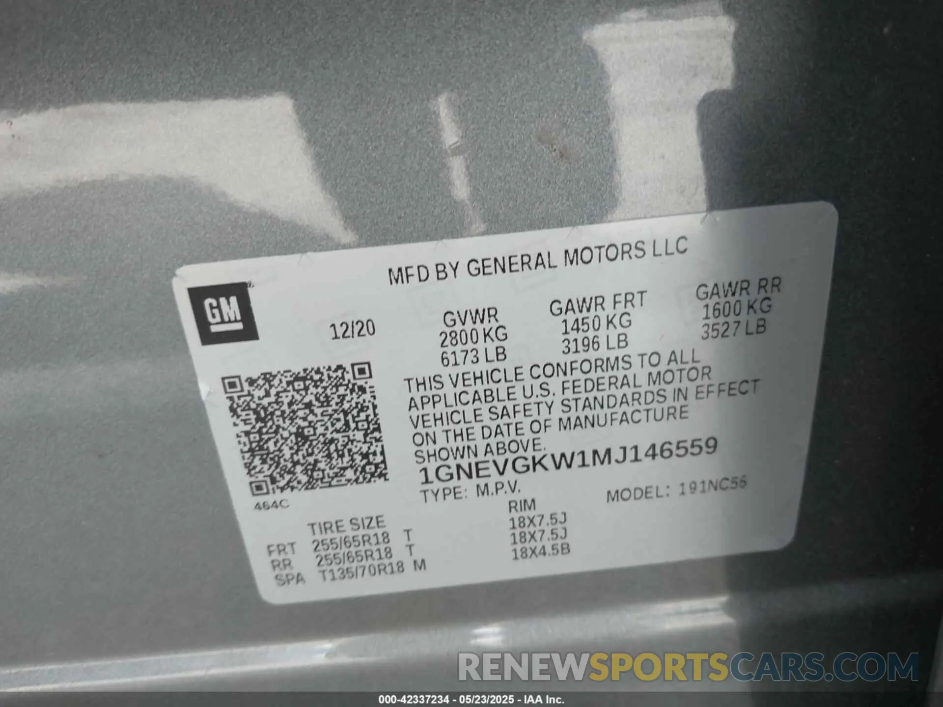 9 fotografías del automóvil dañado 1GNEVGKW1MJ146559 CHEVROLET TRAVERSE 2021