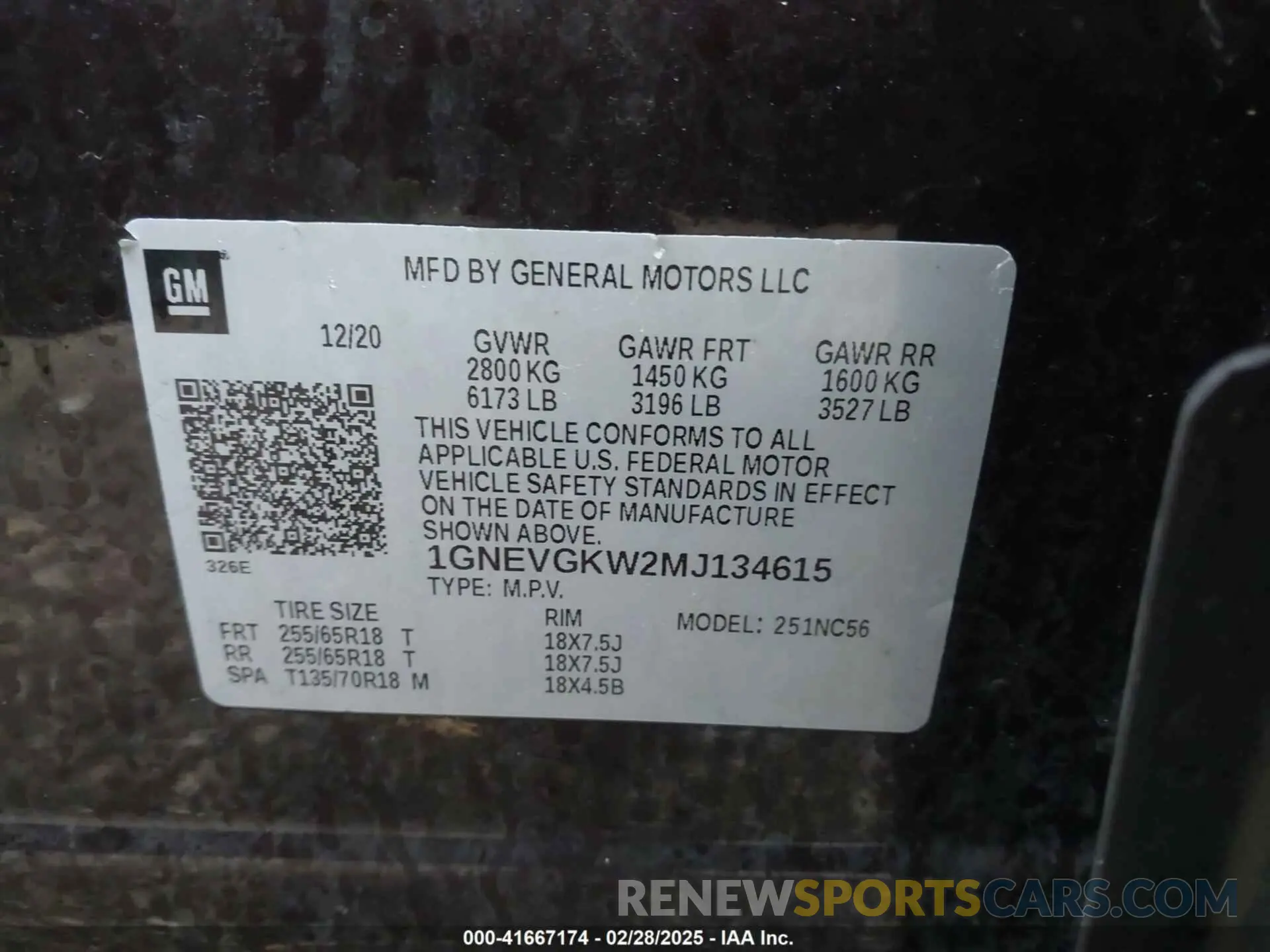9 fotografías del automóvil dañado 1GNEVGKW2MJ134615 CHEVROLET TRAVERSE 2021
