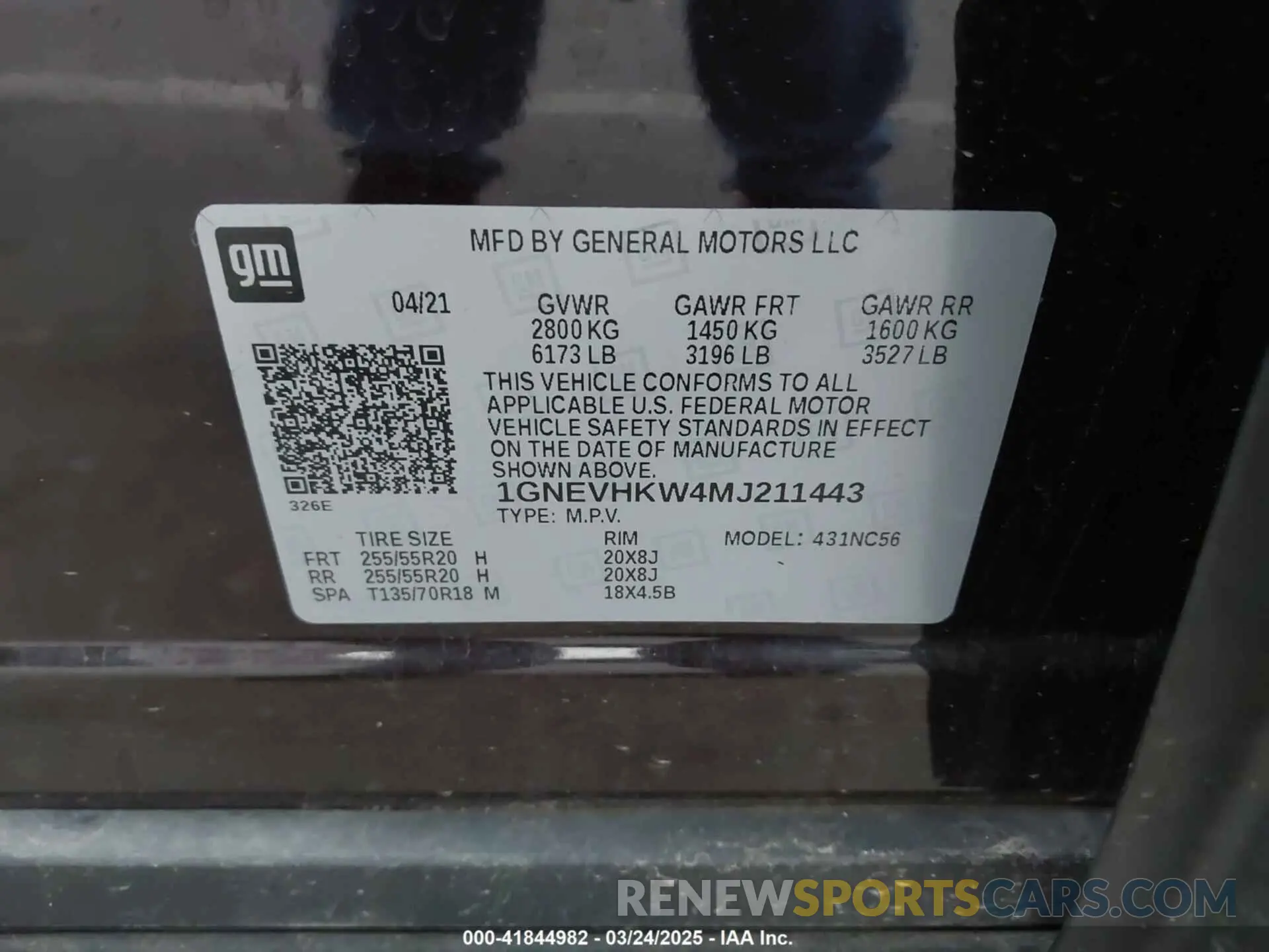 9 fotografías del automóvil dañado 1GNEVHKW4MJ211443 CHEVROLET TRAVERSE 2021