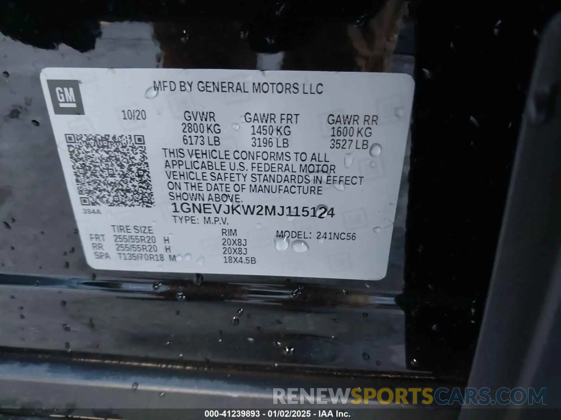 9 fotografías del automóvil dañado 1GNEVJKW2MJ115124 CHEVROLET TRAVERSE 2021