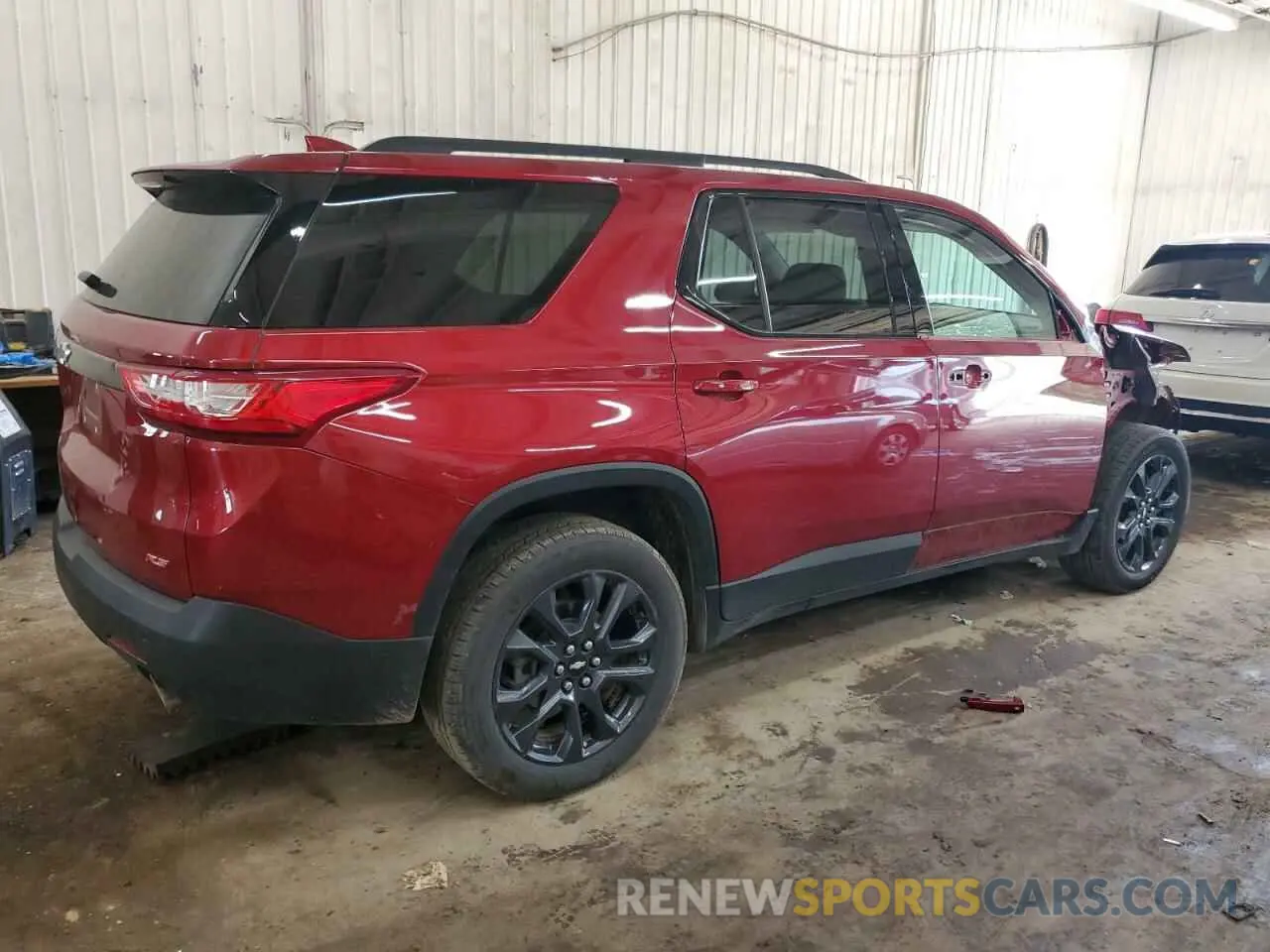 3 fotografías del automóvil dañado 1GNEVJKW7MJ198291 CHEVROLET TRAVERSE 2021