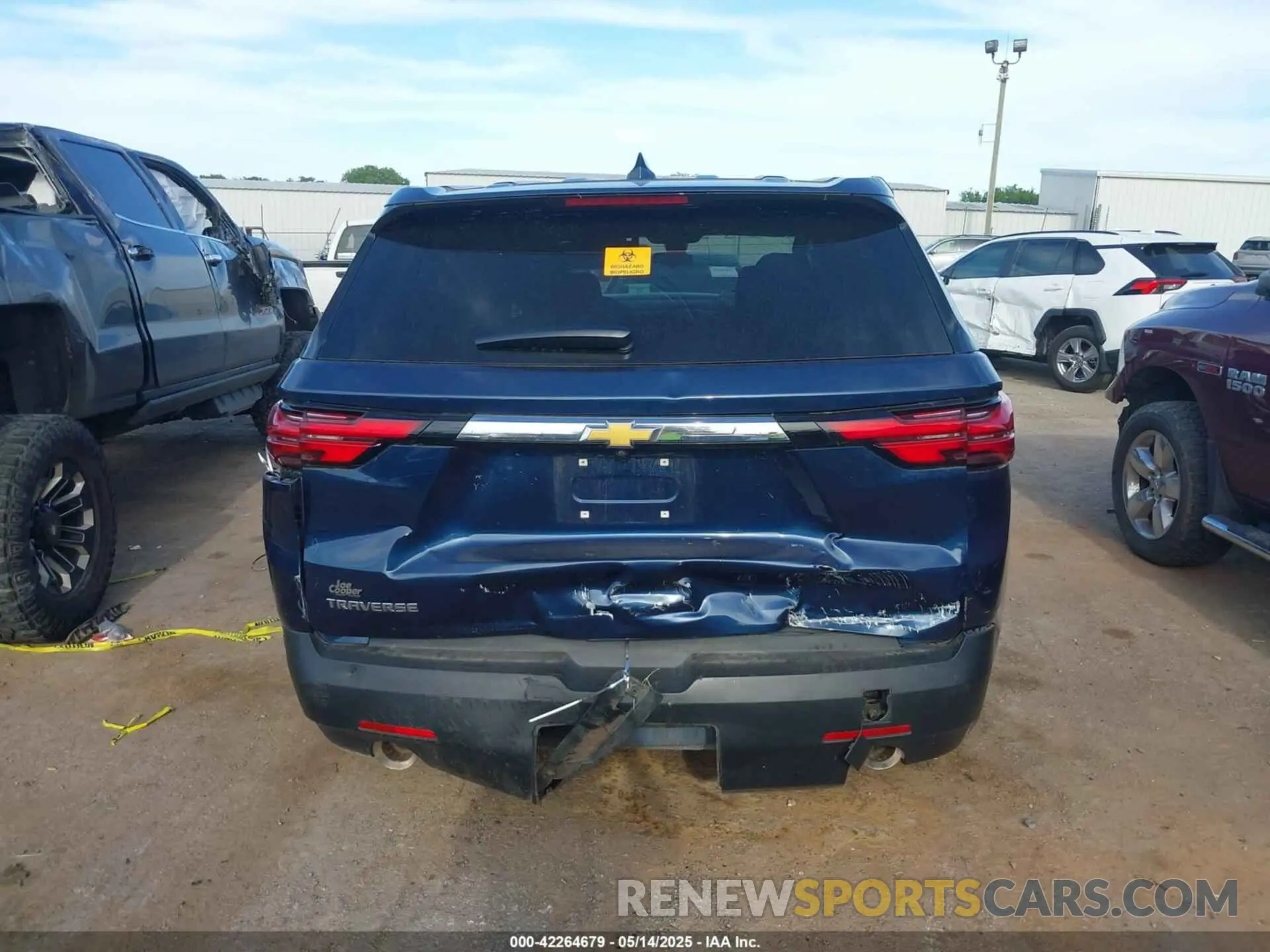 15 fotografías del automóvil dañado 1GNERFKW7NJ134688 CHEVROLET TRAVERSE 2022