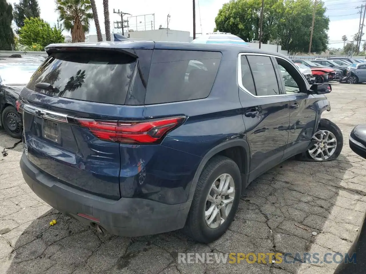3 fotografías del automóvil dañado 1GNERFKWXNJ123474 CHEVROLET TRAVERSE 2022