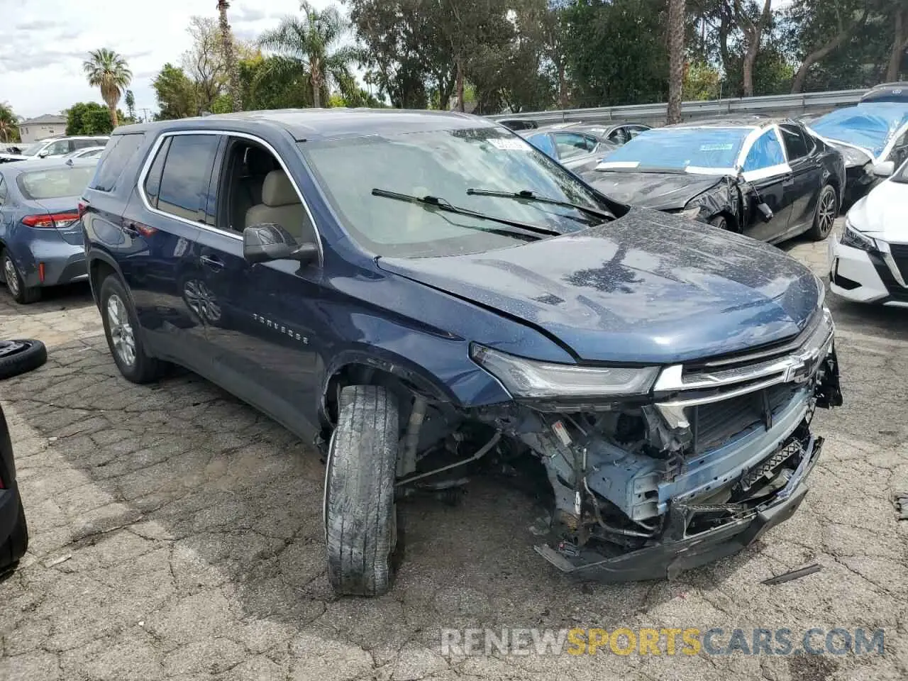 4 fotografías del automóvil dañado 1GNERFKWXNJ123474 CHEVROLET TRAVERSE 2022